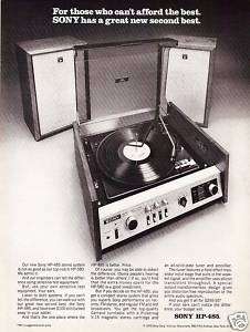 VINTAGE~1970~SONY HP 485 HOME STEREO/TURNTABLE~Print Ad  