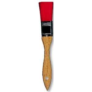  Pastry Cooks Flat Brush In Hevea With Red Nylon Bristles 