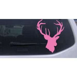 Pink 6in X 7.2in    Big Buck Hunting And Fishing Car Window Wall 