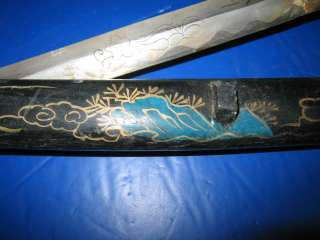 Vintage Black Rare Hand made Japan Army Sword Katana  