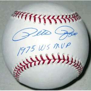  Pete Rose Autographed Baseball   with 1975 Ws Mvp 