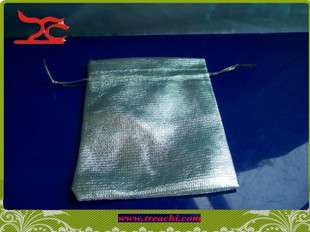 10X silver gift bag pouch 95X115MM organza wedding gift  