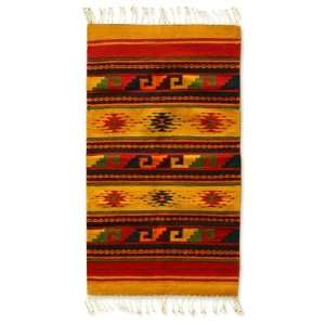  Zapotec wool rug, Morning Stars (2x3.5)