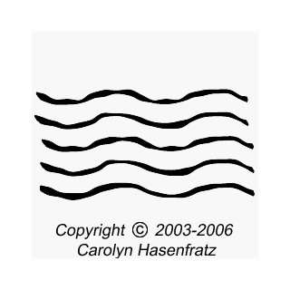  Faux Postmark Wavy Lines Unmounted Rubber Stamp Arts 
