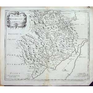    1695 Antique Map Monmouth Brecknockshire Morden