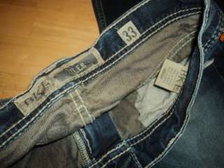   jeans sz 33 x 34 TYLER dark wash EMBROIDERED POCKETS look SEXY  