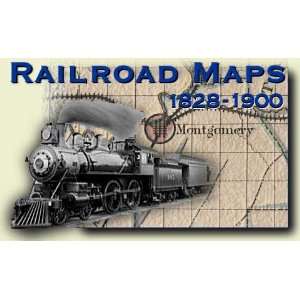 Historic 1800s Railroad Map Collection   5 CDs Consisting 