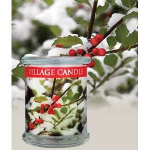    13oz. Snowberry Radiance Wooden Wick Village Candle