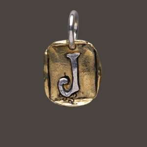  Waxing Poetic Gothic Initial Charm Pendant Sterling Silver 