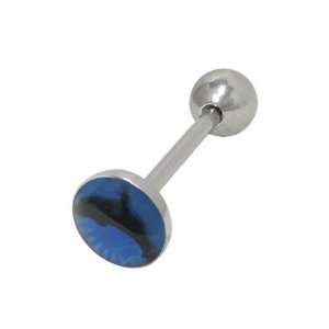  Holographic Dolphin Barbell Tongue Ring   Holo3 Jewelry