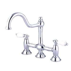 Elements of Design Kitchen Faucet with Porcelain Lever Handles   ES378