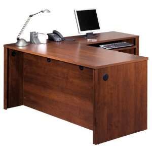   shape Wood Home Office Computer Desk in Tuscany Brown