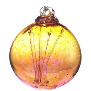  Kitras Art Glass Old English Hanging Witch Ball   6, Gold 