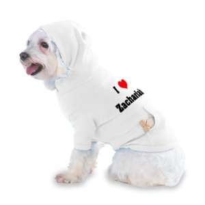  I Love/Heart Zachariah Hooded T Shirt for Dog or Cat LARGE 