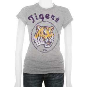  LSU Tigers Womens Oxford Circle Cube T Shirt Sports 