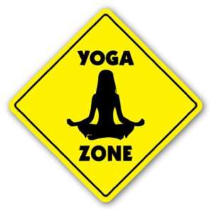  YOGA ZONE Sign novelty gift meditate zen Patio, Lawn 