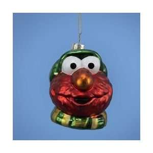  Sesame Street Glass Ornament   Elmo Head 