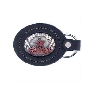  HOUSTON ASTROS OFFICIAL LOGO LEATHER KEYCHAIN Sports 