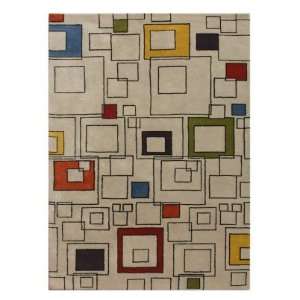   Square Deal BL55 Antique White/Wasabi 8 X 11 Area Rug
