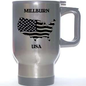  US Flag   Millburn, New Jersey (NJ) Stainless Steel Mug 