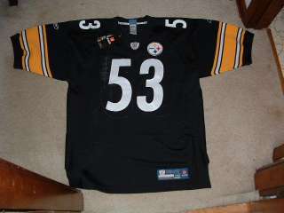 MAURKICE POUNCEY #53 STEELERS AUTHENTIC HOME JERSEY sz 48 NWT  