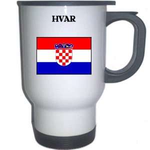  Croatia/Hrvatska   HVAR White Stainless Steel Mug 