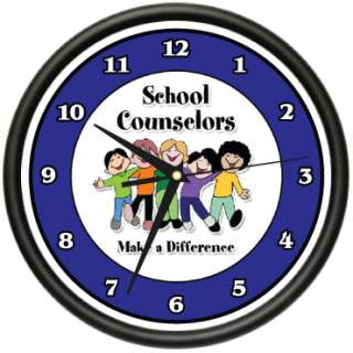 SCHOOL COUNSELOR Wall Clock children guidance kids school office gag 