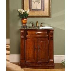 HYP 0206 BB UIC 33 33 Empress Single Sink Cabinet   Baltic Brown Top 