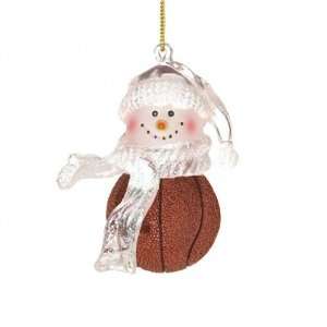  Syracuse Orange 2.5 Acrylic Snowman Basketball Ornament 