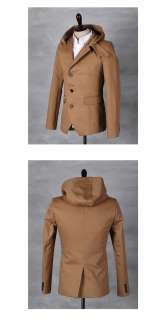 New arrival Mens 3Button Beige Hoodies jacket Jk018 **30% sale 