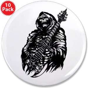  Button (10 Pack) Grim Reaper Heavy Metal Rock Player 