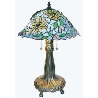  Stained Glass Tiffany Style Floral Pattern Table Lamp 1626 