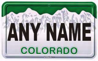 Personalized Custom COLORADO LICENSE PLATE Room Sign  