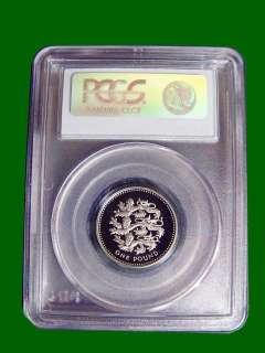 2002 GREAT BRITAIN £1 Silver POUND PCGS PR69DCAM COIN  