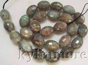 8SE07956a  12x16mm labradorite Faceted Drum Beads 15  