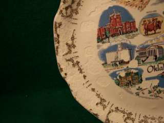 Oklahoma Vintage collectible State Plate Old fragile  