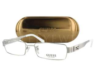NEW Guess GU 1677 SI Size 52 17 140 Silver Frame Eyeglasses  