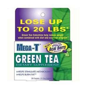  Mega t Green Tea Caplets Supplement with Acai, Size  30 