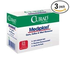  Curad Mediplast Corn, Callus and Wart Remover Pads, 2X3 