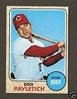 1968 Topps Baseball PSA 8 Near Mint Mint 108 Don Pavletich Reds  