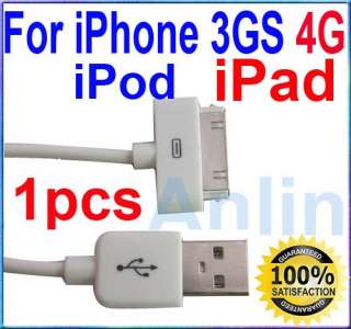 USB Charger Data Sync Cable For iPhone 3GS 4G iPod iPad