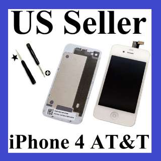 iphone 4 white lcd digitizer back housing home button  