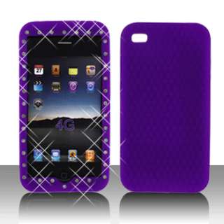   iPhone 4 4S Phone Dr. Purple Accessory Silicone Soft Case Cover  