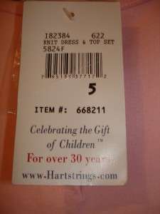 Girls Hartstrings~2 piece Knit Dress Jumper Set~Sz 5 New with Tags 