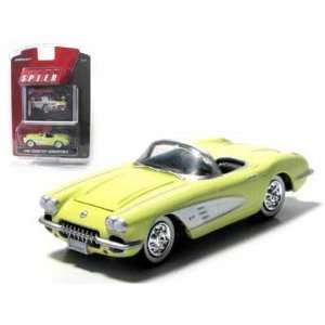  1958 Chevy Corvette Convertible 1/64 Yellow Toys & Games