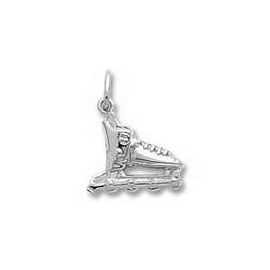  Inline Skate Charm   Sterling Silver Jewelry