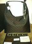 Gucci GG Large Nylon Brown Hobo + Original Gift Receipt, NWT