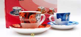 LOVE IS Espresso Coffee Cup Mug Saucer Set SWEET NEW  