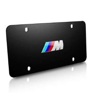  BMW M Logo Marque Plate  Black Stainless Steel Automotive
