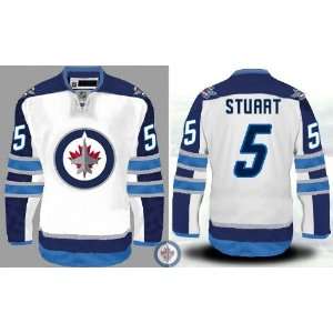 EDGE Winnipeg Jets Authentic NHL Jerseys Mark Stuart AWAY White Hockey 